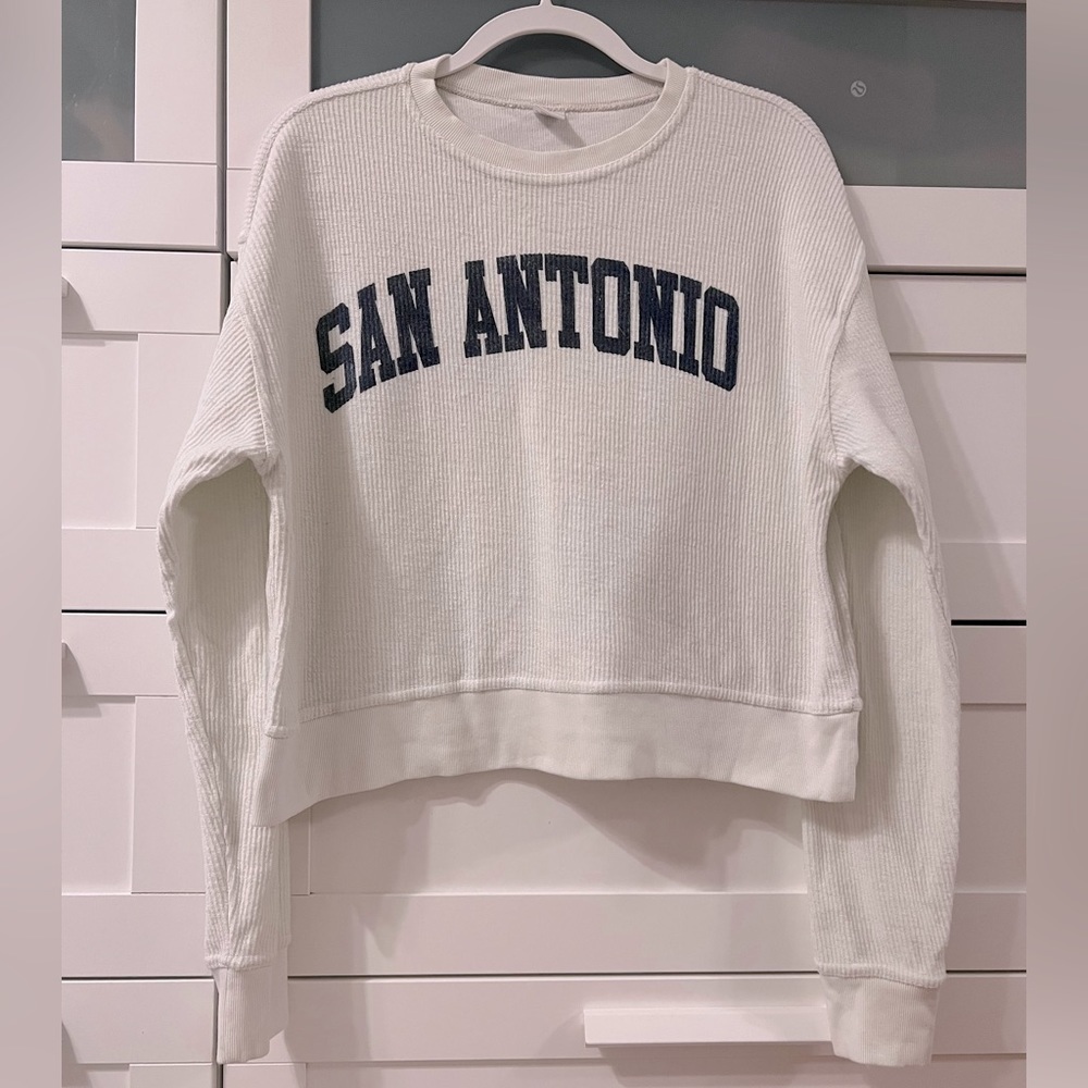 Soft As A Grape San Antonio Texas Textured Crewneck
